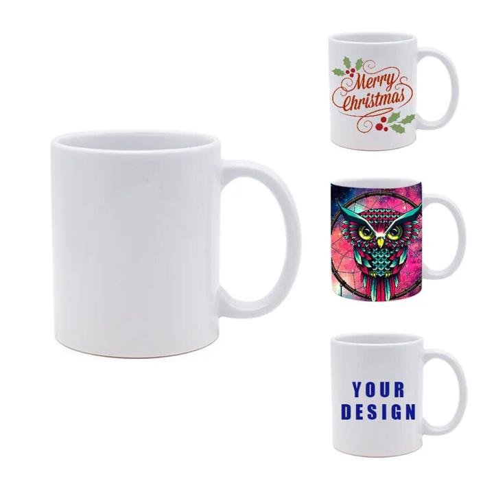 White ceramic mugs