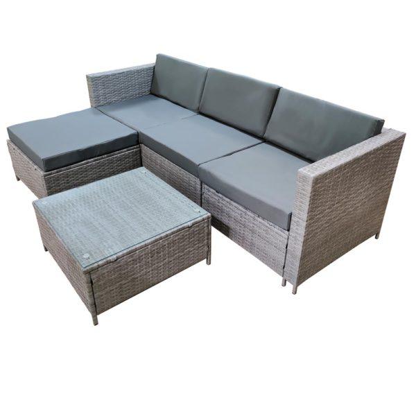 4 Seater Extra Wide Garden Rattan Sofa Furniture Set