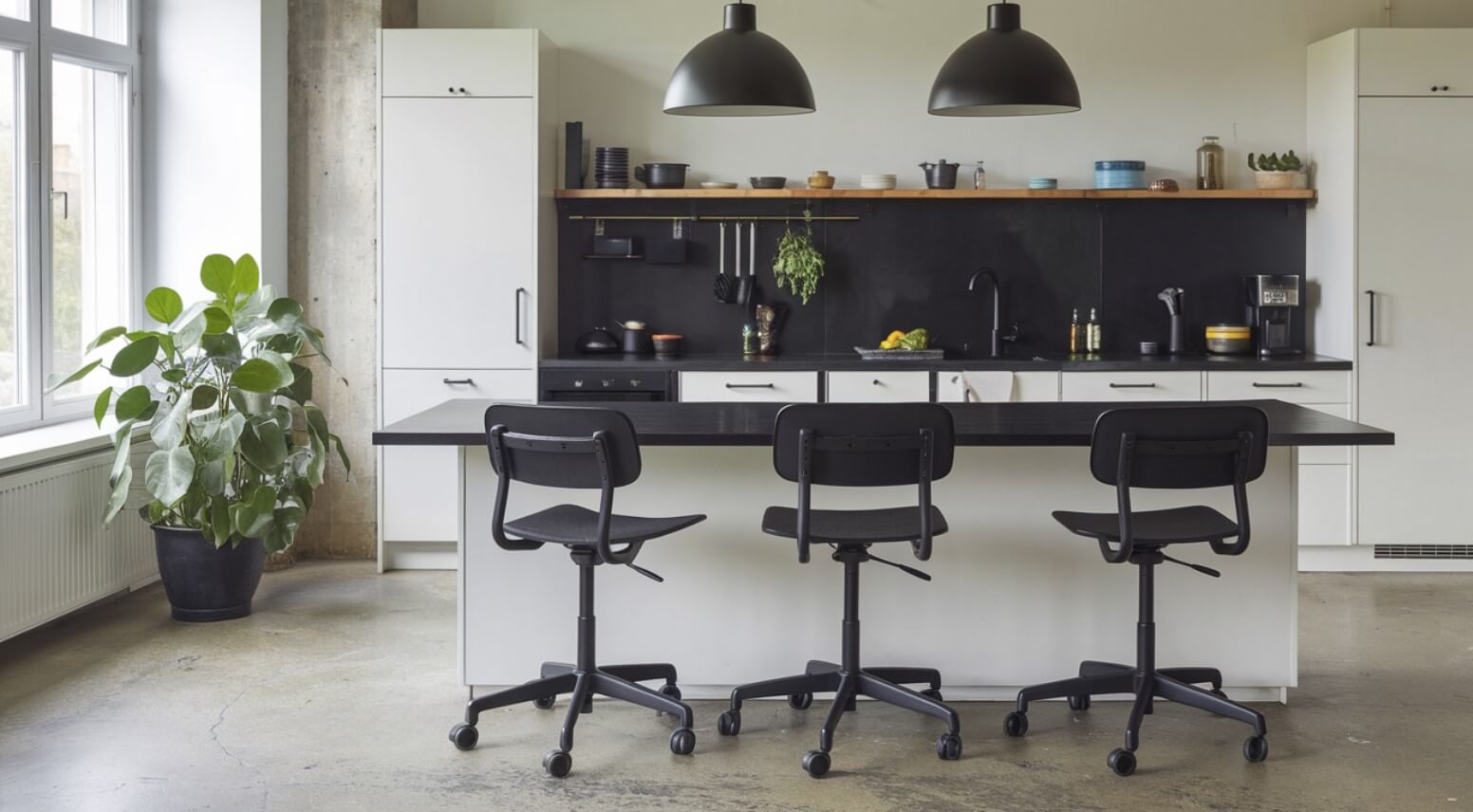 Kitchen chairs with wheels