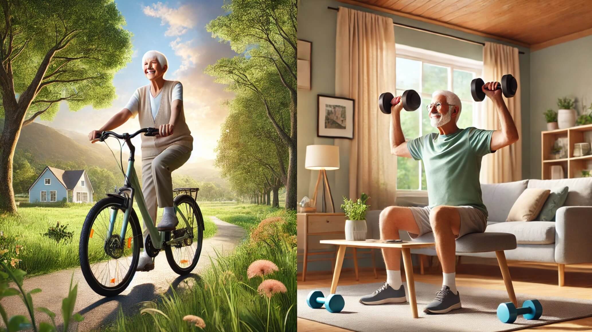 fitness and airtrack training for elderly