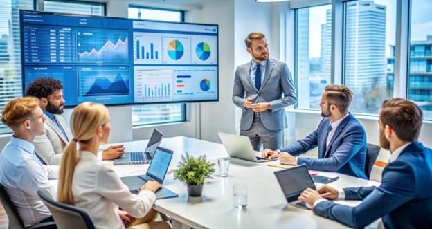 A group of people in a meeting
AI-generated content may be incorrect.