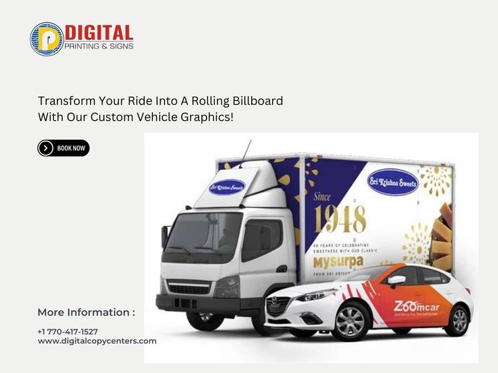 Discover top-quality brand vehicle graphics in Atlanta, GA. Improve your vehicle's appearance. Transform your vehicle with our professional services. Contact Digital Printing & Signs!
