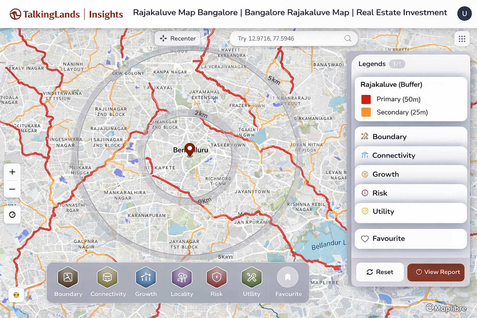 Rajakaluve map bangalore